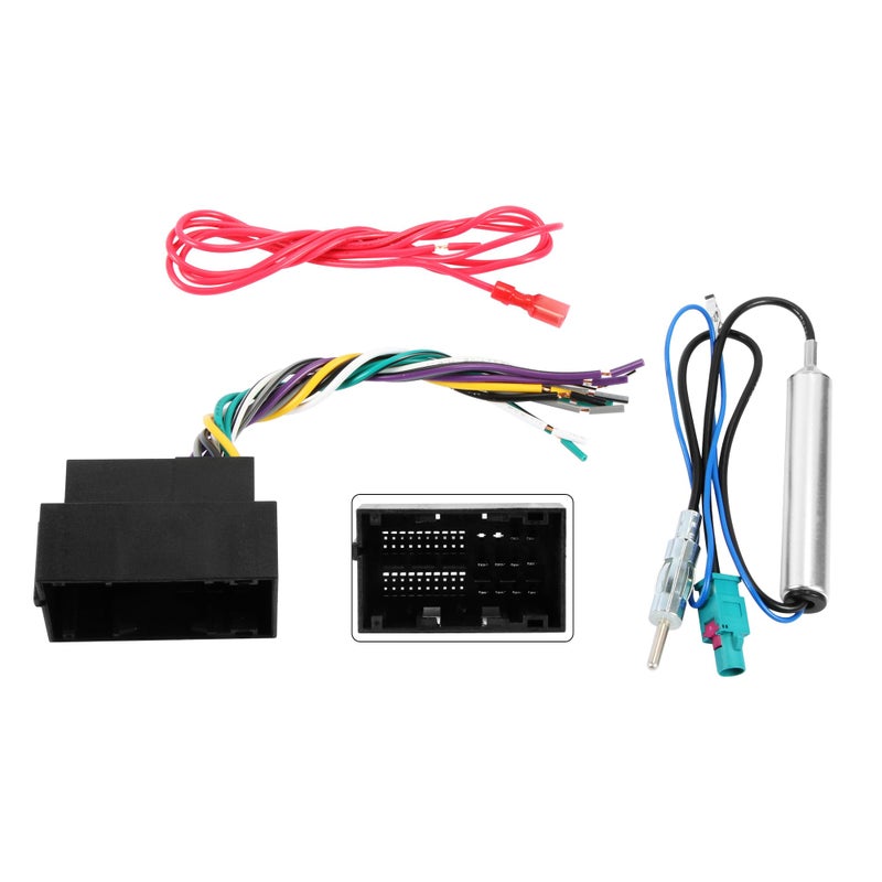 RDBS Car Stereo Wire Harness and Antenna Adapter Combo kit to Connect an Aftermarket Radio Fit for 2013-up Dodge Jeep Ram Vehicles - No Factory Premium Amp - Image 1